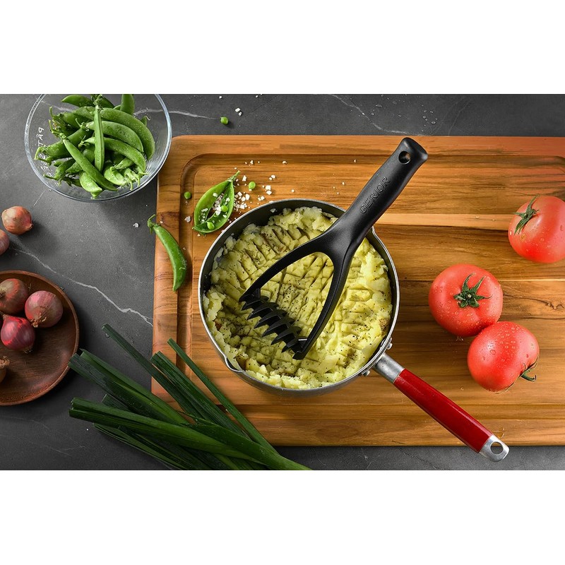 Plastic Potato Masher - Non-Scratch, Dishwasher Safe Tool for Mashed