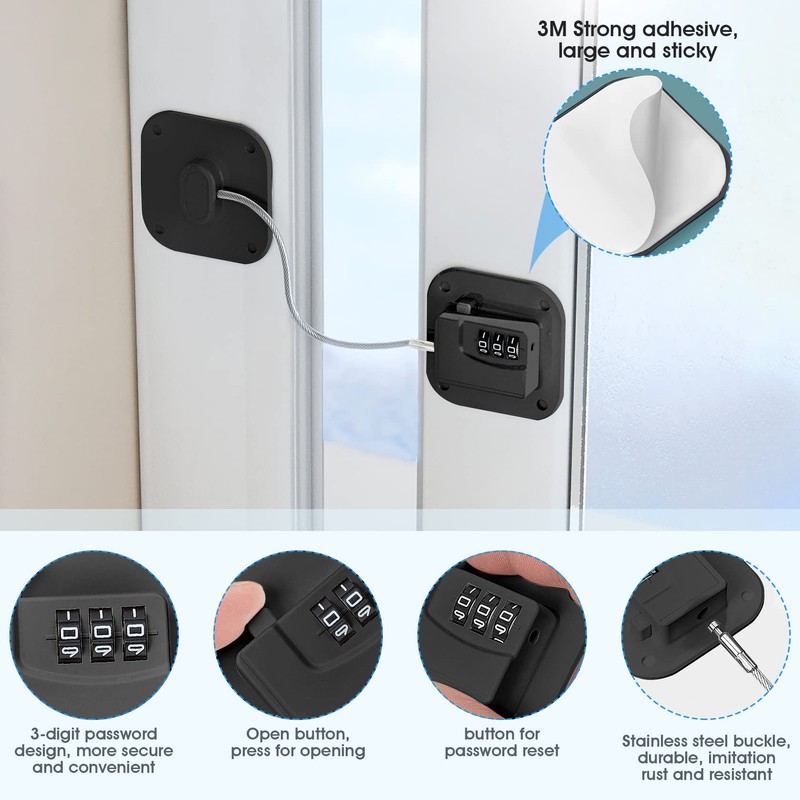 Yosemy Child Safety Cabinet Lock Fridge Lock with Digital Password
