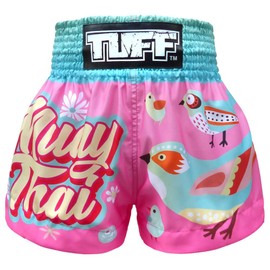 Tuff Boxing Muay Thai Shorts Trunks (TUF-MS633-PNK, L)