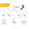 VANoopee 5-Color 4 Light Black LED Track Lighting Fixtures Ceiling