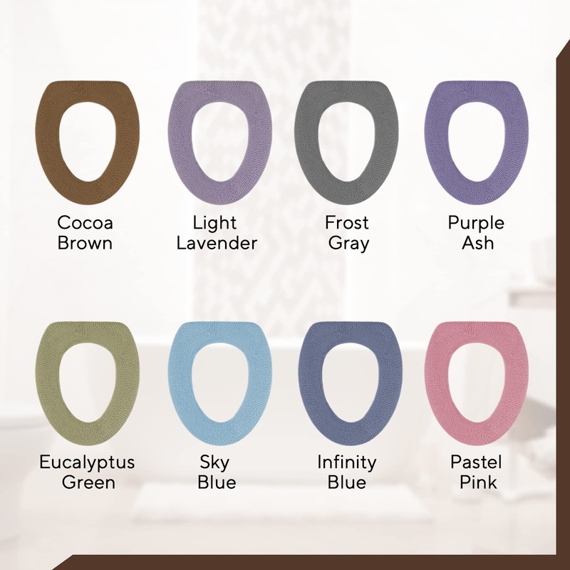 Soft Toilet Seat Cover - Plush, Thick Fabric Toilet Seat