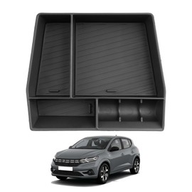 ASZSK Storage compartment in the centre console for Dacia Sandero 3 Stepway 3 Dacia Jogger 2022-2024 2025, shelf in the armrest, with non-slip base padding, newly upgraded perfect storage space