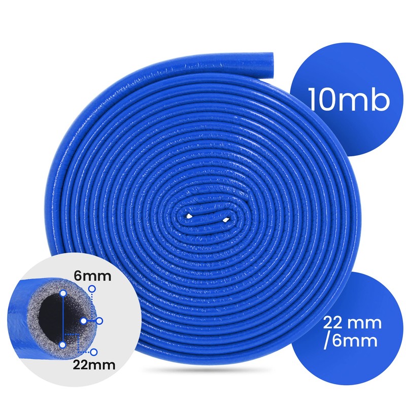 PE Pipe Insulation Hose 10 m Roll x Diameter 22