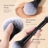 Magefy Brochas Maquillaje Profesional Pcs Doble Punta Kit Aluminio Esponjas