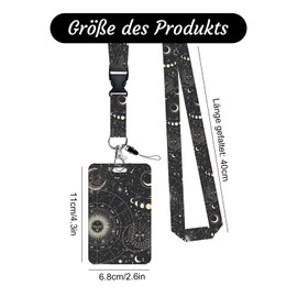 WIKIMO Fashionable Sliding ID Card Holder with Retractable Badge Reel Carabiner Removable Lanyard Card Protection for Office Workers Nurses Teachers Students