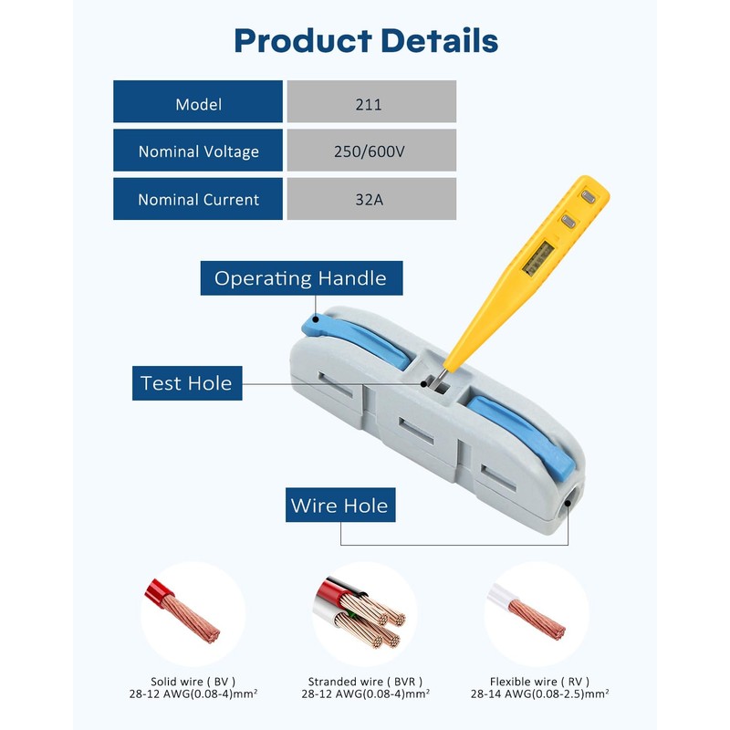 20 PCS Eugiichr Lever Wire Connectors - Quick Connect Professional
