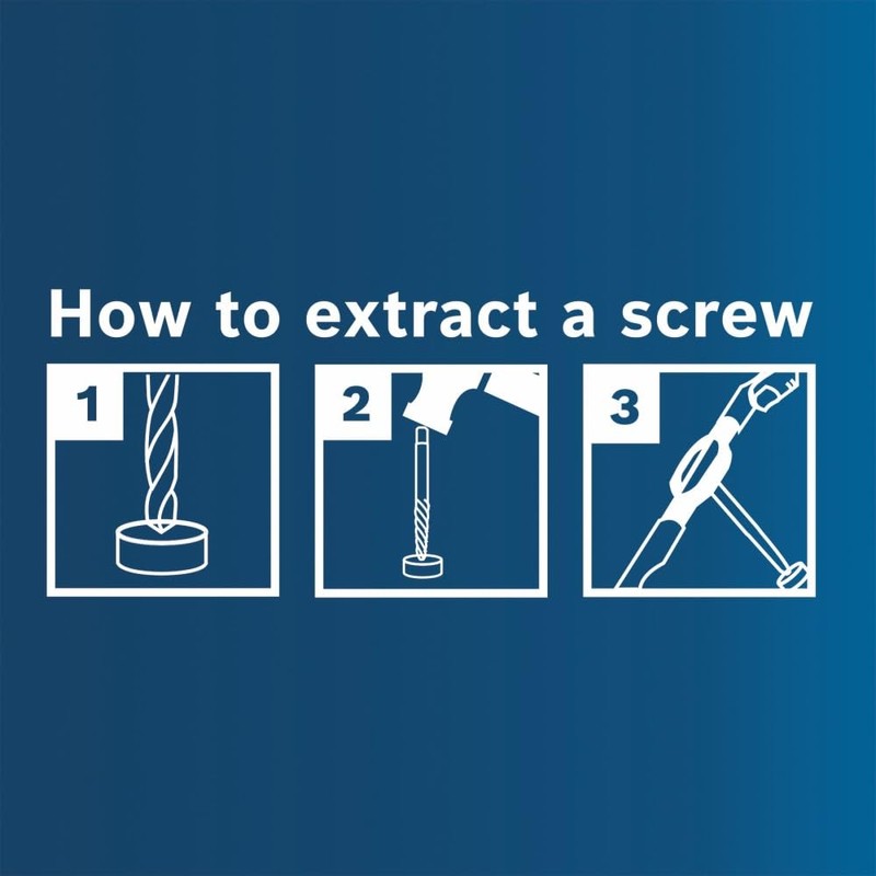 Bosch BSPE6D 12 pc. High-Carbon Steel Spiral Flute Screw Extractor