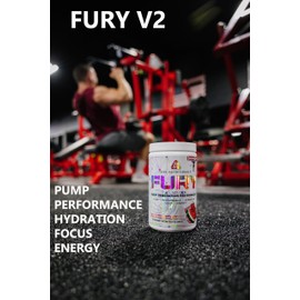 Core Nutritionals Fury V2: Pre-Workout Powder to Maximize Performance in The Gym W/Zum-XR® Caffeine, L-CItruline, and Alpha GPC (40 Scoops) (Fun Sweets™ Blue Raspberry)