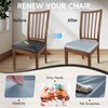 Fundas de asiento para sillas de comedor (gris, juego de