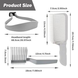 Set of 3 Adjustable Fade Combs, Barber Comb for Men, Hair Cutting Aid for Men, Hair Cutting Comb, Hair Cutting Set, for Hair Cutting Yourself