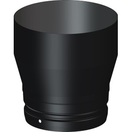 5 inch to 6 inch Increaser Adaptor, Single Wall, for Black Flue Pipe by StoveMaestro Vitreous Coated