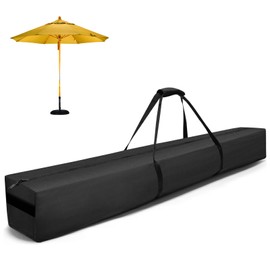 Patio Umbrella Storage Bag 67 Inch Waterproof Oversized Outdoor Beach Umbrella Carrying Bag (Black)