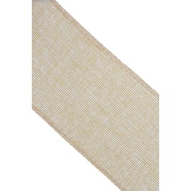 Mandala Crafts Cinta de arpillera natural con alambre para corona, cinta de arpillera natural rústica de yute natural con alambre de 3 pulgadas de ancho y 10 yardas para boda, otoño, árbol de día festivo