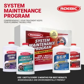 Roebic SMP-1000-PAK-1 Complete Septic System Maintenance Kit: 4 Quarts, Pack of 1, All-in-One Solution for Septic System Care