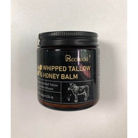 Rccilucki Whipped Tallow Honey Balm for Face & Body – Grass-Fed Whipped Beef Tallow Moisturizer 4.23oz | Organic Tallow Balm with Raw Honey, Vitamin E | Non-Greasy Formula