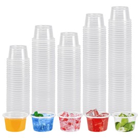 Kleemeiero Pack of 300 Plastic Shot Glasses, 30 ml/3 cl Shot Glasses, Reusable Plastic Cups, Drinking Cups, Transparent Shot Cups, Party Cups, Shot Cups for Birthdays, Tasting Parties