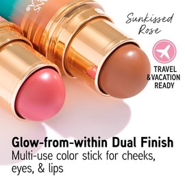 Physicians Formula Rubor e Iluminador Stick Multiusos Butter Glow and Go Tono Sunkissed Rose
