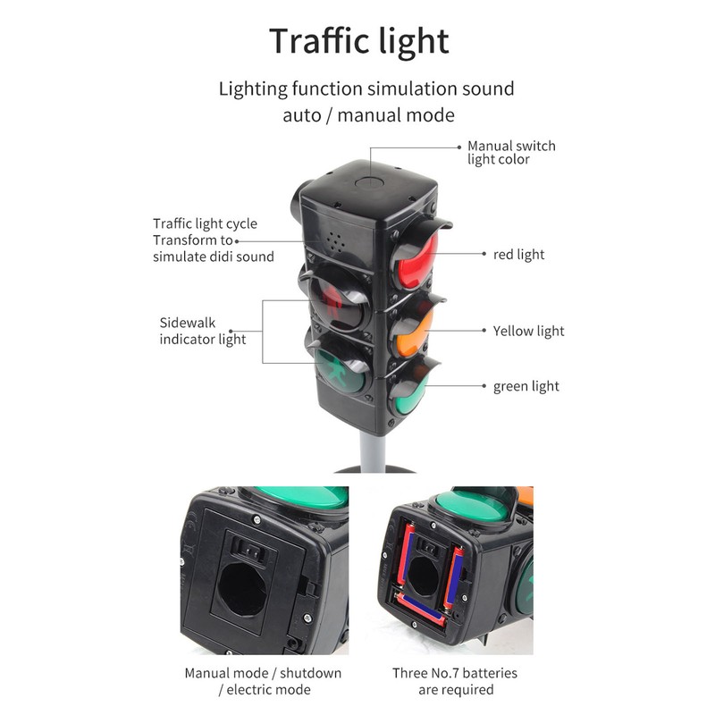 Traffic Light Toy Simulation Safety Science Education Model Supplies for
