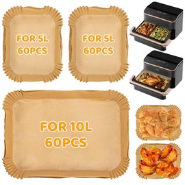 Pack of 180 Baking Paper for Hot Air Fryer Cosori 10 L, Airfryer Baking Paper for Cosori Twinfry 10 L, Hot Air Fryer Baking Paper for Cosori Hot Air Fryer 10 L Accessories