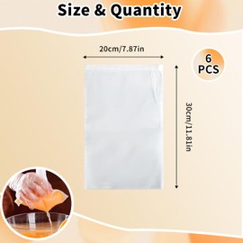 KATIMI 6PCS Muslin Cloths for Cooking, Cheesecloth Bags, Washable Cheese Cloths for Straining, Nut Milk Bag Reusable, Yogurt Strainer for Straining Liquids Baking Butter (20 × 30 cm)