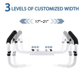 Toilet Safety Rails for Seniors, 17-21 in Width, 350 lb Capacity