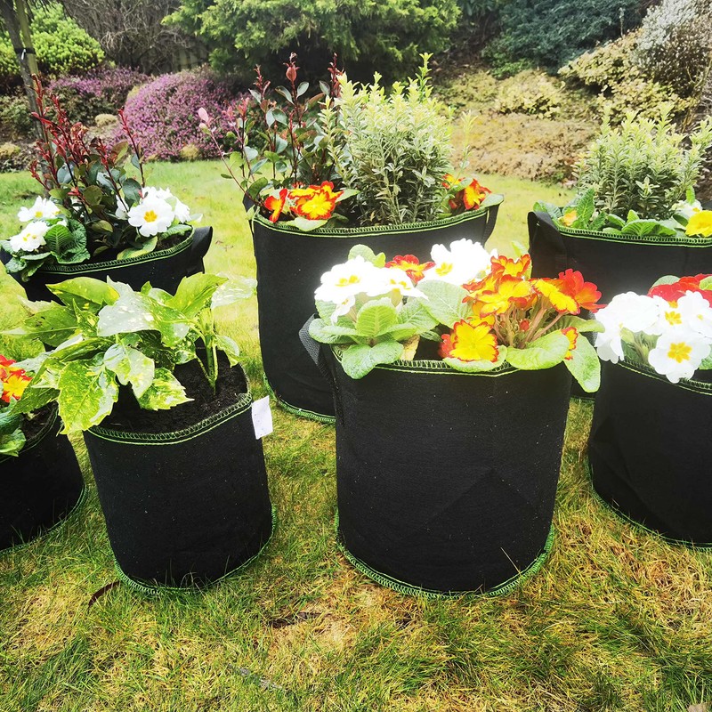 Growerz Round GrowPotz 20-Litre 5pcs High Strength Grow Bag…