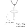 SIPURIS Cross Necklace for Men Egyptian Faith Cross The Eye