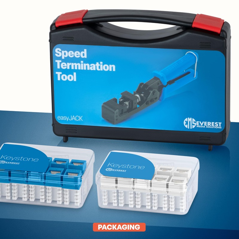 Everest easyJACK - 90° Angled Speed Termination Keystone Tool Set