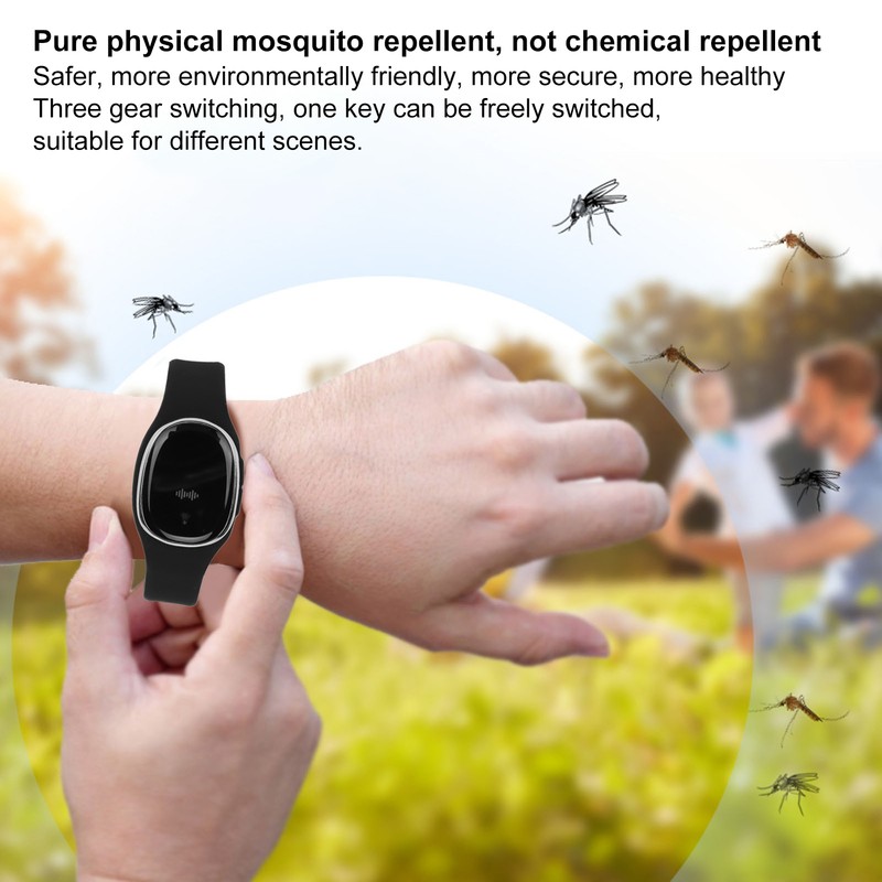 Mosquito Repellent Bracelet Watch Ultrasonic USB Charging Time Display Mosquito