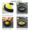YOLCAR Black Silicone Egg Ring, 4 Pack Egg Ring Molds