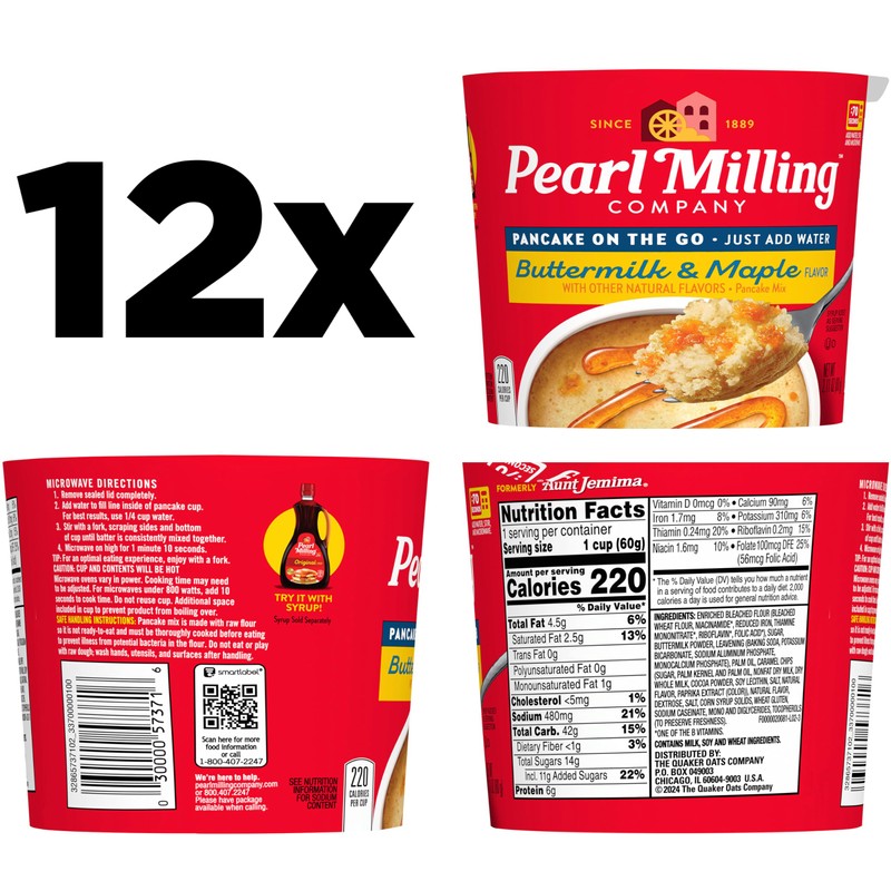 Pearl Milling Company Pearl Milling Company, Pancake Cups, Maple Syrup,