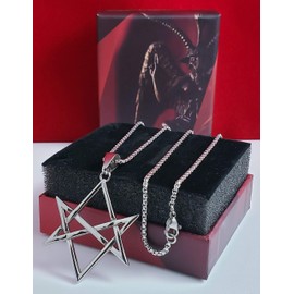 Xerxes Jewelry Unicursal Hexagram - Thelema Pentagram Stainless 316L - 1.5 inch (Silver)