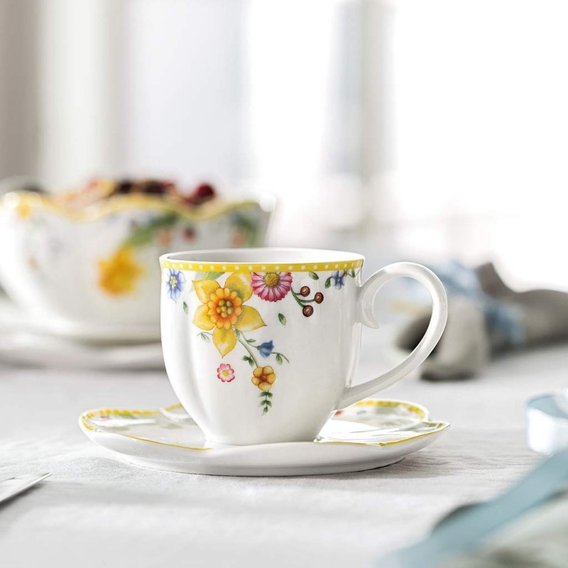 Villeroy & Boch Spring Awakening Kaffeeobertasse, Hartporzellan, mehrfarbig, medium