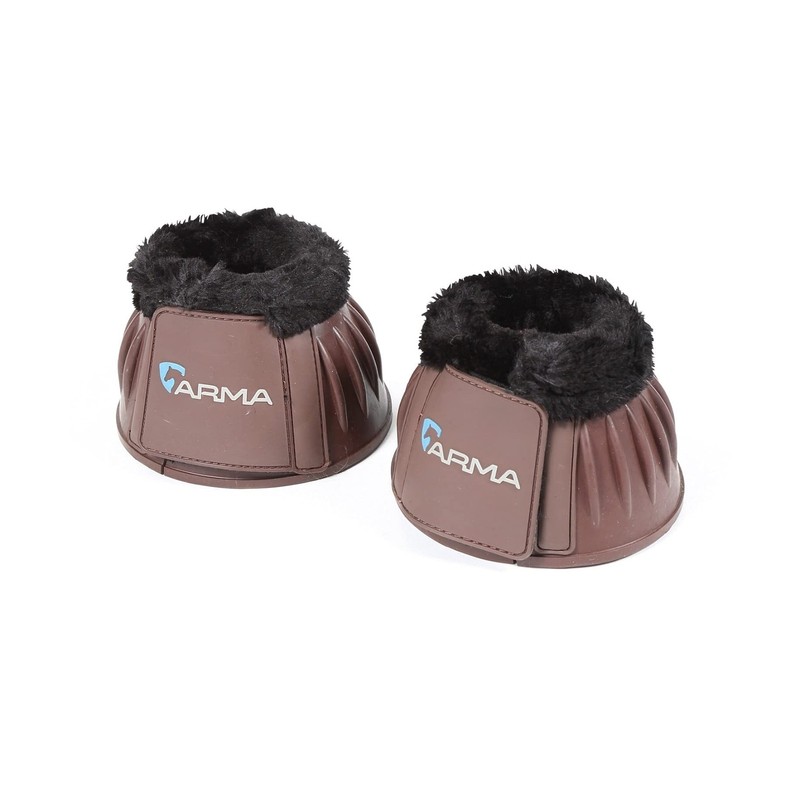 Shires Over Reach/Fleece Trim boots-134F, Green black fur, Cob