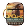 STUOARTE Aztec Sunflowers Horse Printed Bible Covers Case Carrier Carrying
