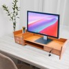 ILWorkTLs Computer Desktop Monitor Stand With 3 Drawer,Desk Organizer Stand,Adjustable