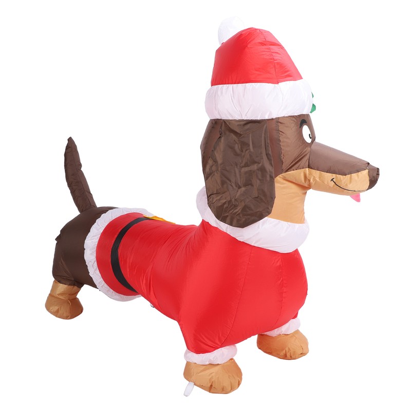 Inflatable Weiner Dog 1.5 Meters Illuminated Polyester Fiber Blow Up