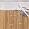1 x Storage Basket, Fabric Cover, Bamboo, Rectangular, Bathroom, Accessories,