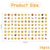 Thoquene 14 Sheets Smiley Emoji Stickers for Kids Notebook Decoration