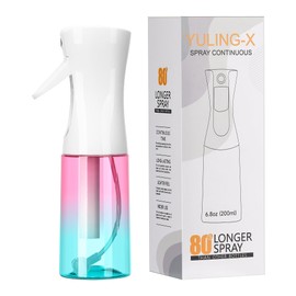 YULING-X hair spray bottle, ultra-fine spray continuous spray bottle (200ml/6.8oz), used for hair design, vegetation, cleaning and skin care - empty, reusable (Gradient)