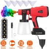 Portable Battery-Powered Electric Paint Sprayer with 5 Nozzles & Adjustable