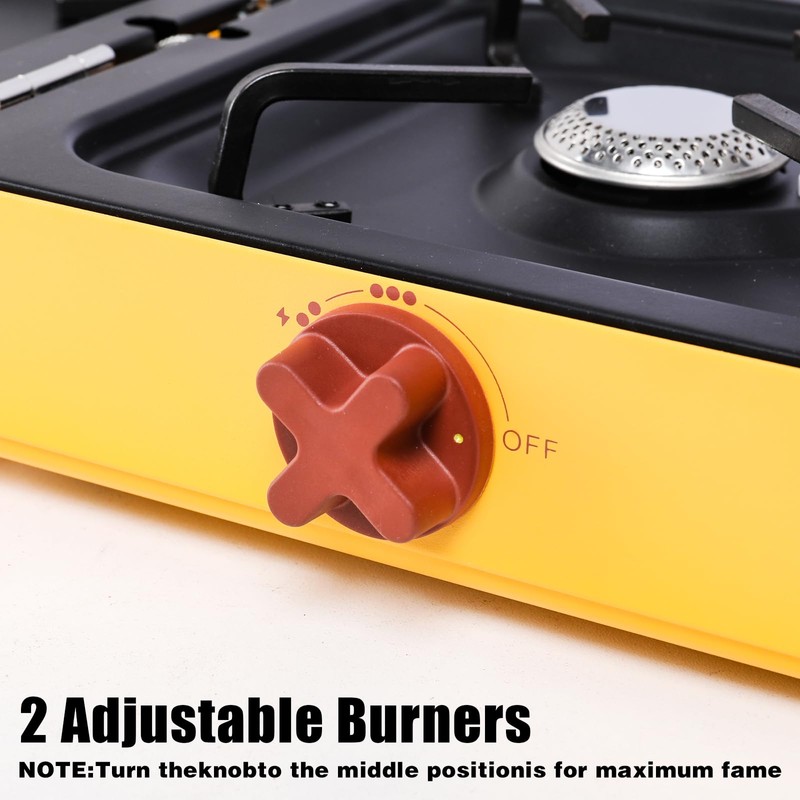 Aircity 2 Burner Folding Camping Stove - Portable Propane Stove