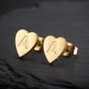 Heart Initial Earrings for Girls Letter Stud Earrings Initial Hypoallergenic