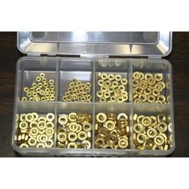 AFH 500  PIECES  2-56 THRU 10-32  JUMBO BRASS HEX MACHINE SCREW  NUTS  ASSORTMENT