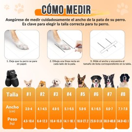 SlowTon Zapatos para Perros, Transpirable Calcetines Botas de Perro para Verano Resistentes al Calor Invierno Nieve, Impermeable Antideslizante para Perro Grande Mediano Pequeño, para Pasear y Caminar