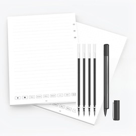 NEWYES Digital Notebook Refill Pages + 4pcs Pen Refill for Syncpen 4, A5 Notebook Inside Paper