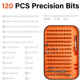Precision Screwdriver Set – Magnetic Electronics Repair Tool Kit with 3 S2 Long Steel Bits, Laptop Screwdriver Set for Phone, Computer, Game Console, Camera, Eyeglass, Watch, and DIY Projects