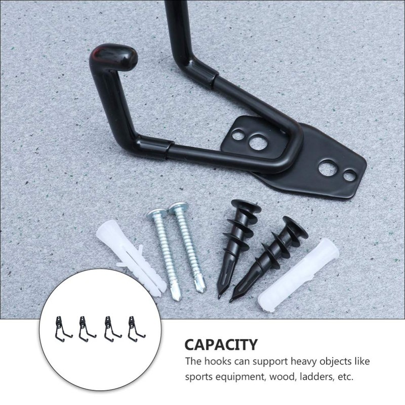 Operitacx 4pcs Bike Hooks for Garage, Heavy Duty Wall Mounted