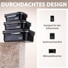 yilmera Design Aufbewahrungsbehälter Set, 3-teilig, Luftdicht, Schwarz
