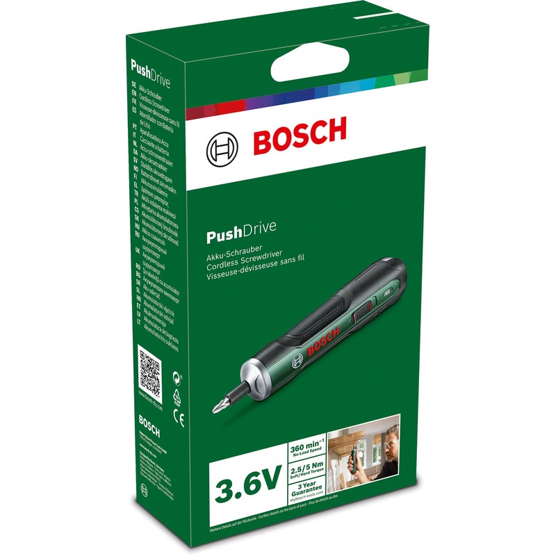 Bosch Home and Garden Akkuschrauber PushDrive Starter Set